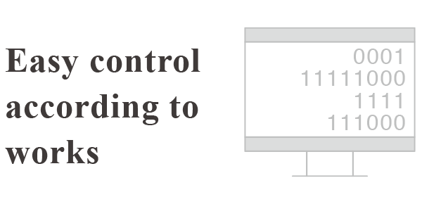 Easy control according to works
